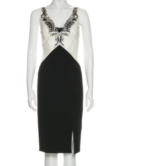 ROBERTO CAVALLI Black & White Colourblock Dress - Picture 1 of 6